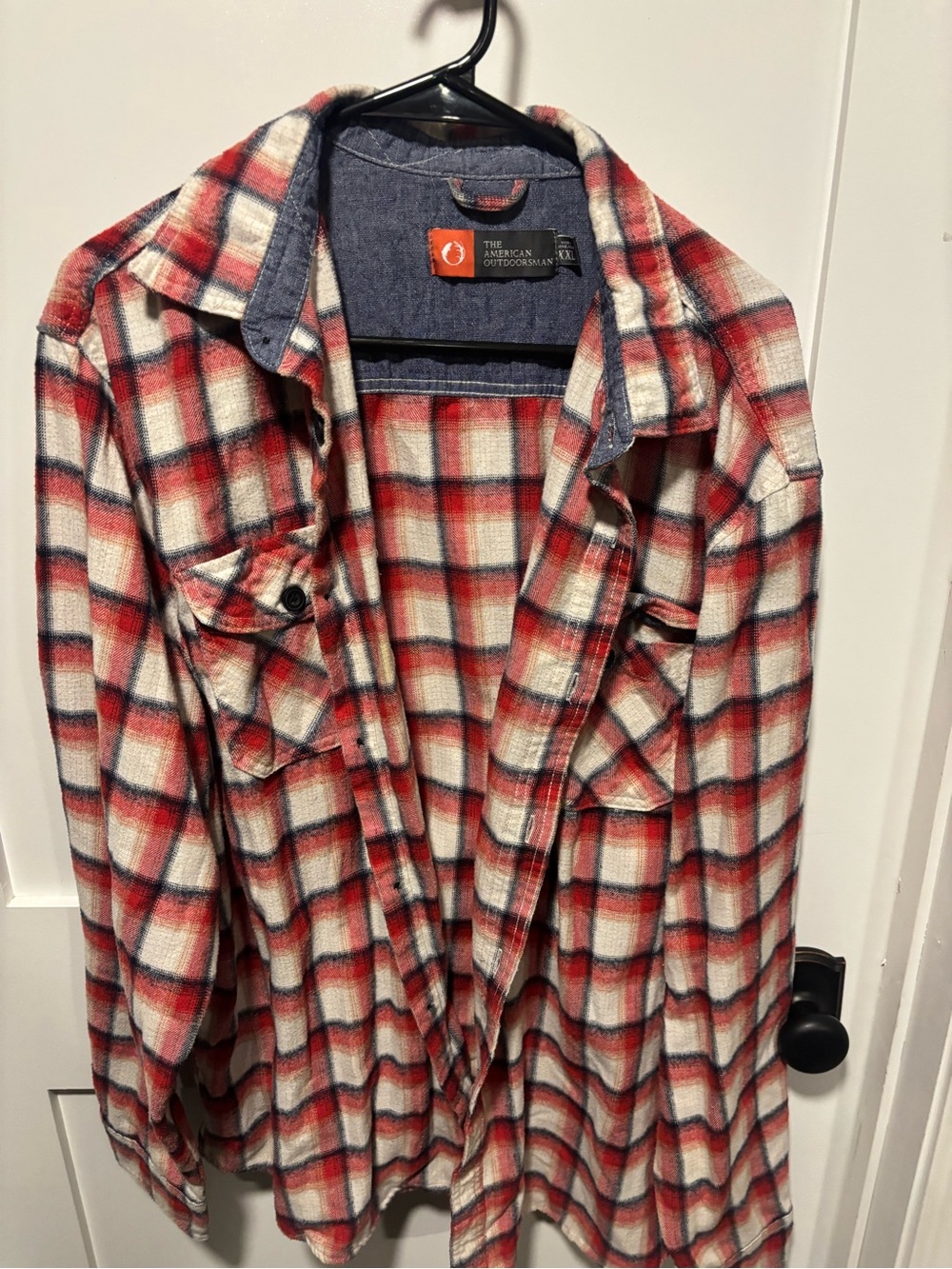 The American Outdoorsman Men's Red Plaid Flannel Shirt Jacket